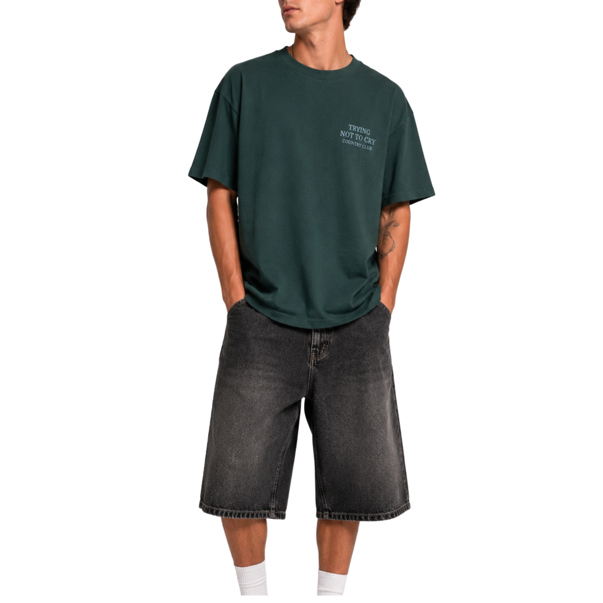 Trying not to cry Tee unisex -Forest