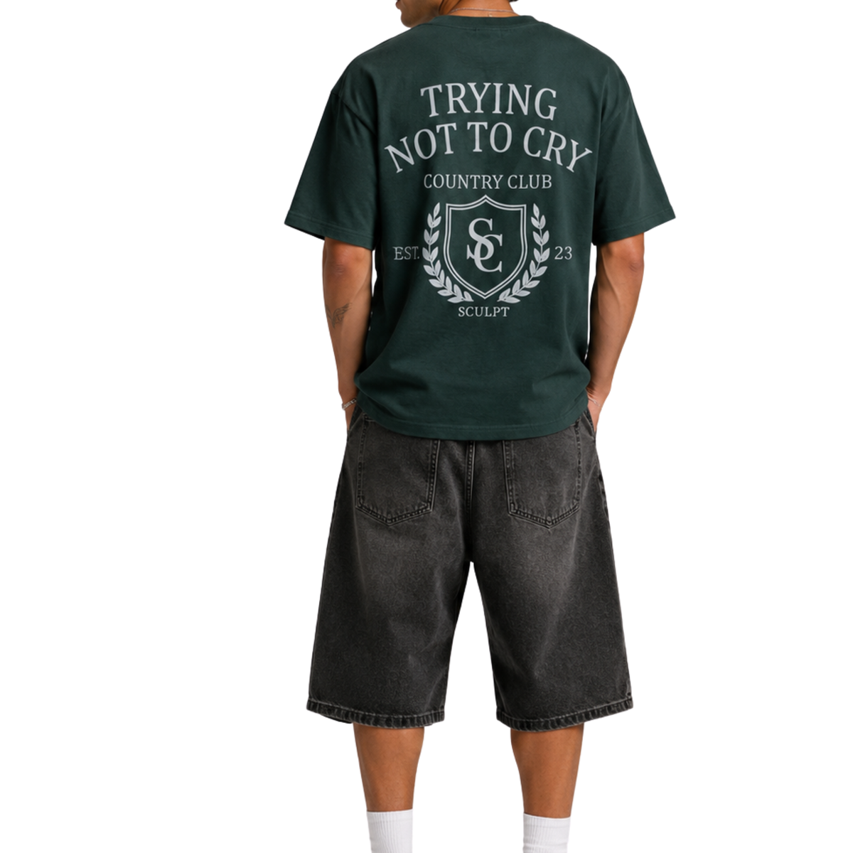 Trying not to cry Tee unisex -Forest