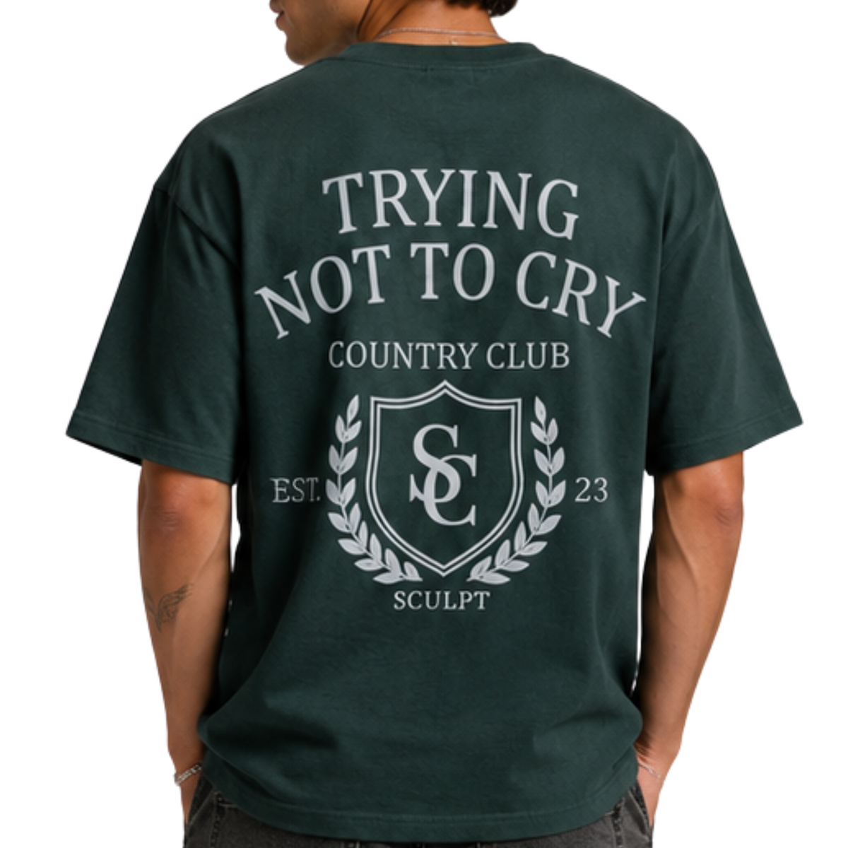 Trying not to cry Tee unisex -Forest
