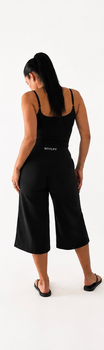 SCULPT 3/4 Wide Leg Pants – Black (PRE-SALE)