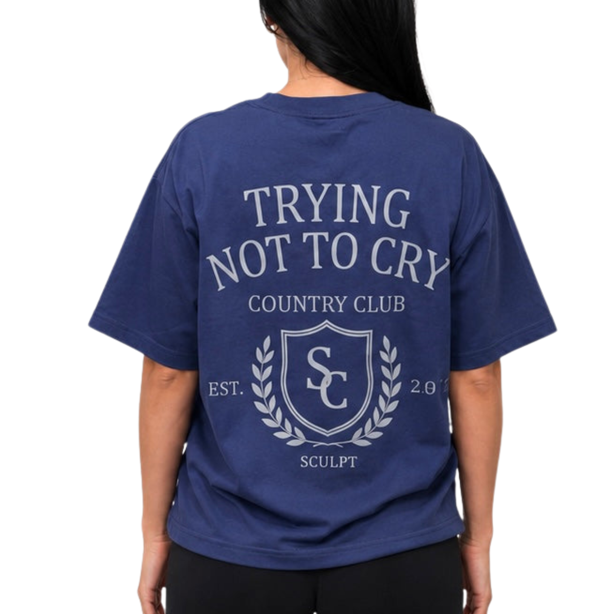 Trying not to cry Tee unisex -Navy