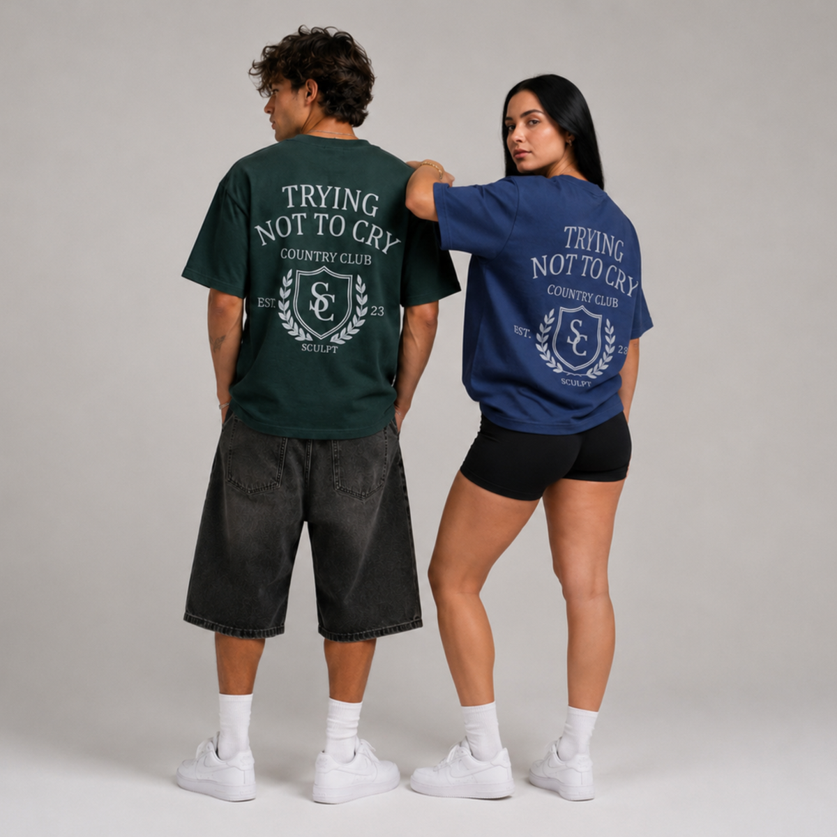 Trying not to cry Tee unisex -Navy