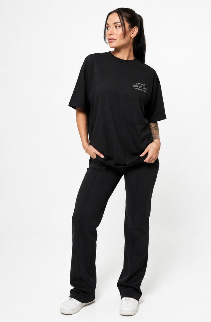 Trying not to cry tee unisex -Black