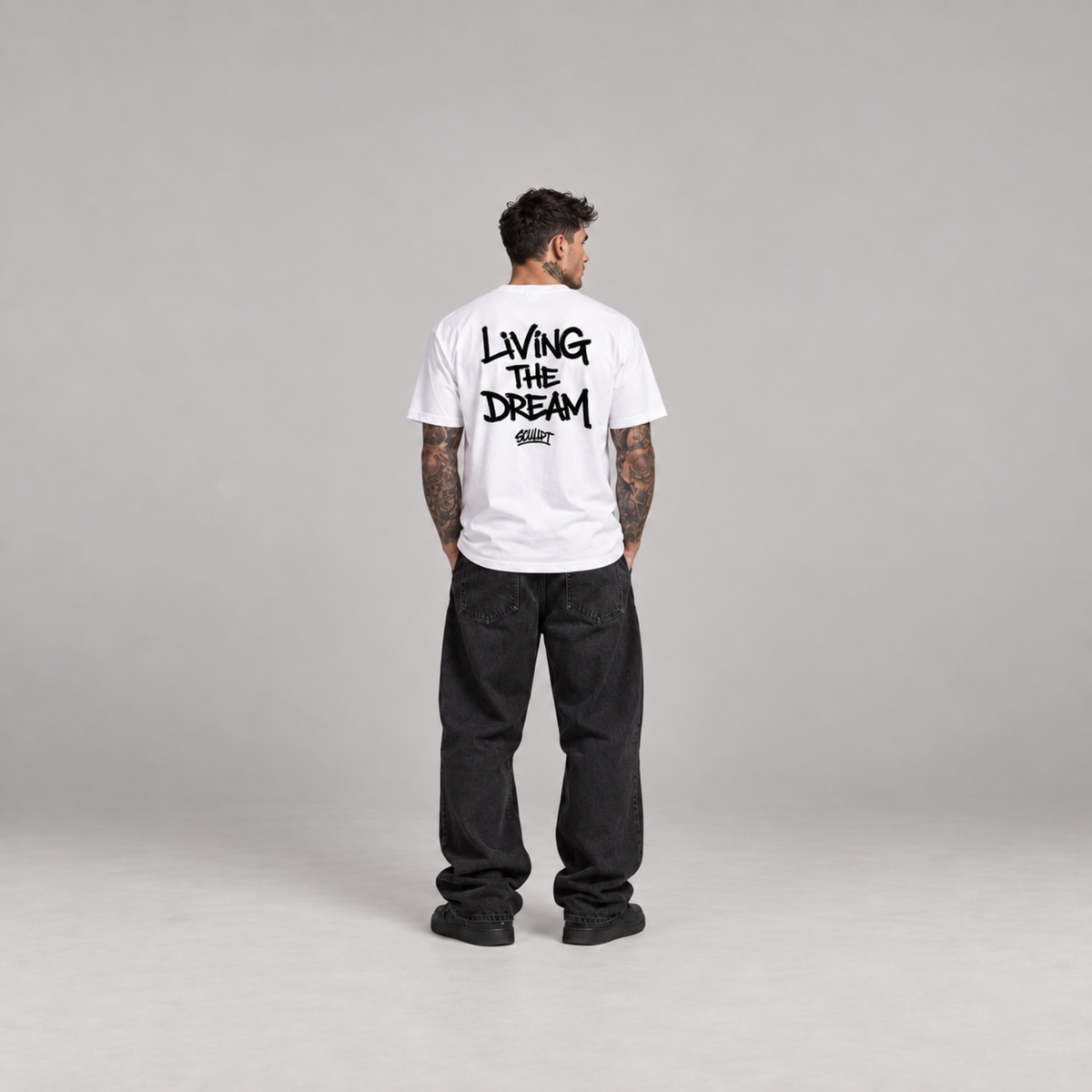 Colson Premium Oversized Embroidered Tee — White