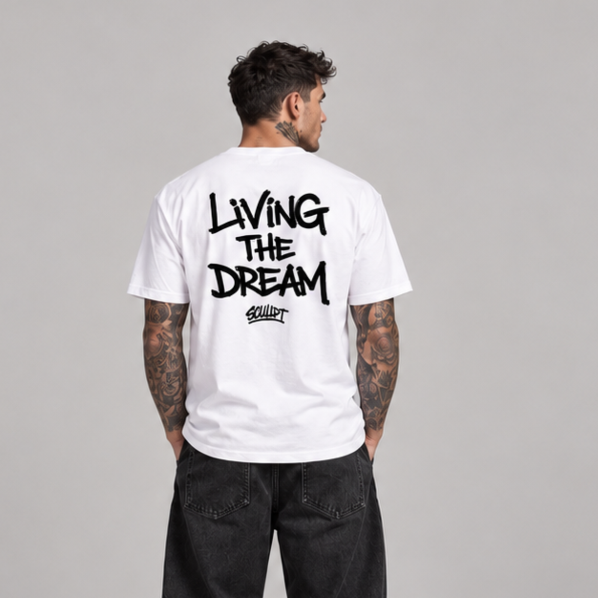 Colson Premium Oversized Embroidered Tee — White