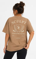 SCULPT Country Club Oversized Tee unisex – latte