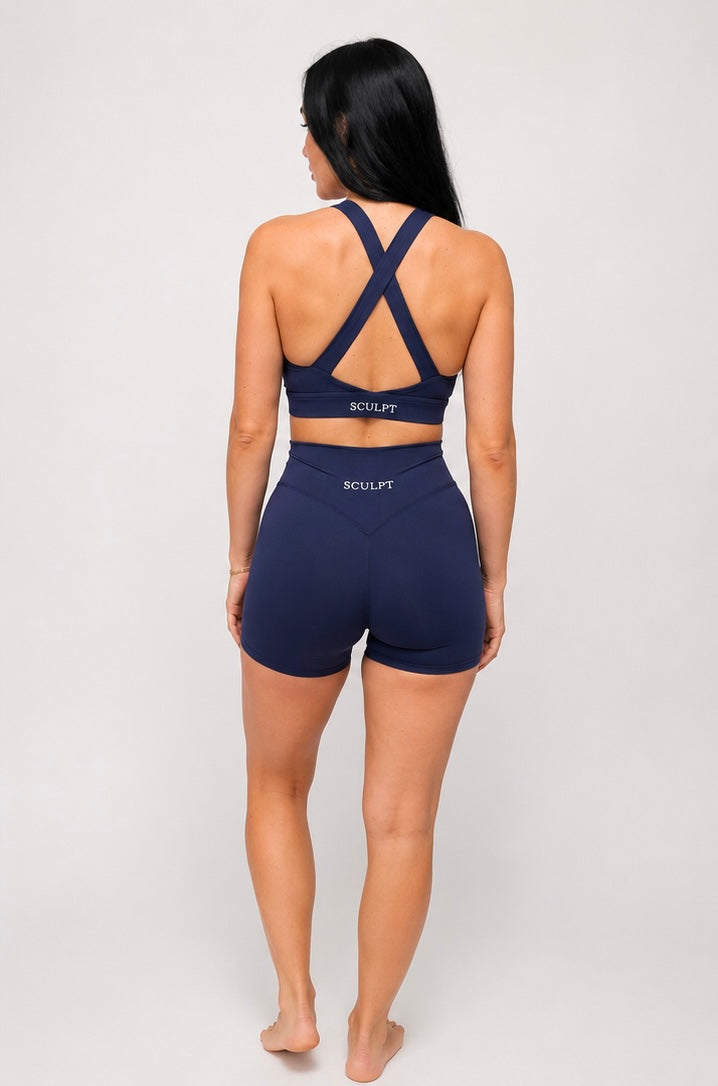 SCULPT contour Halter bra - Navy