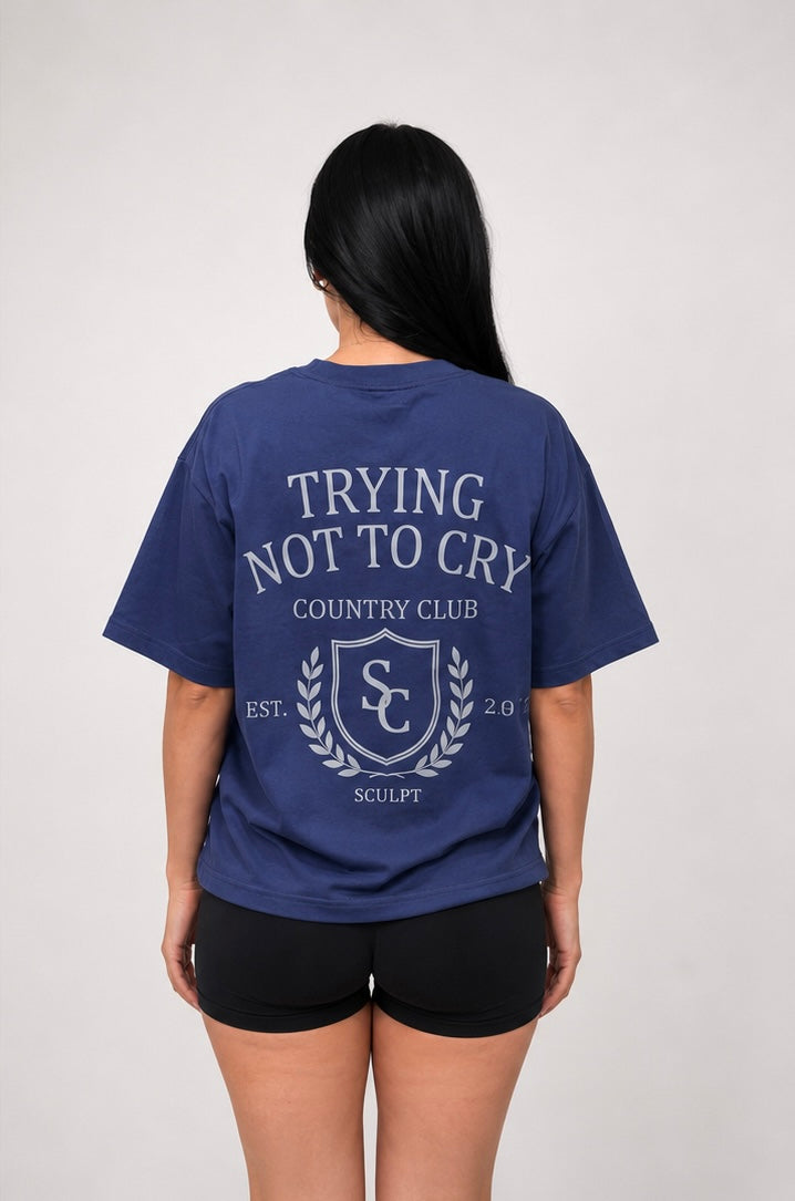 Trying not to cry Tee unisex -Navy