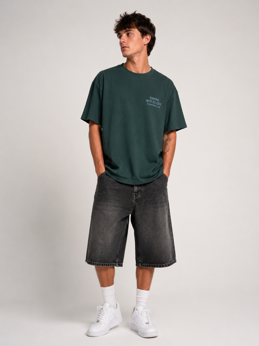Trying not to cry Tee unisex -Forest