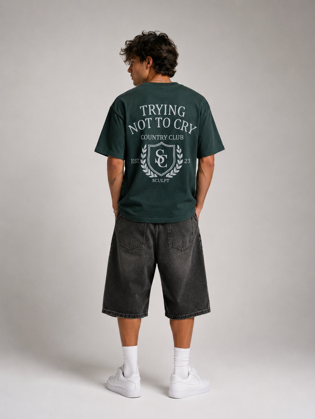 Trying not to cry Tee unisex -Forest