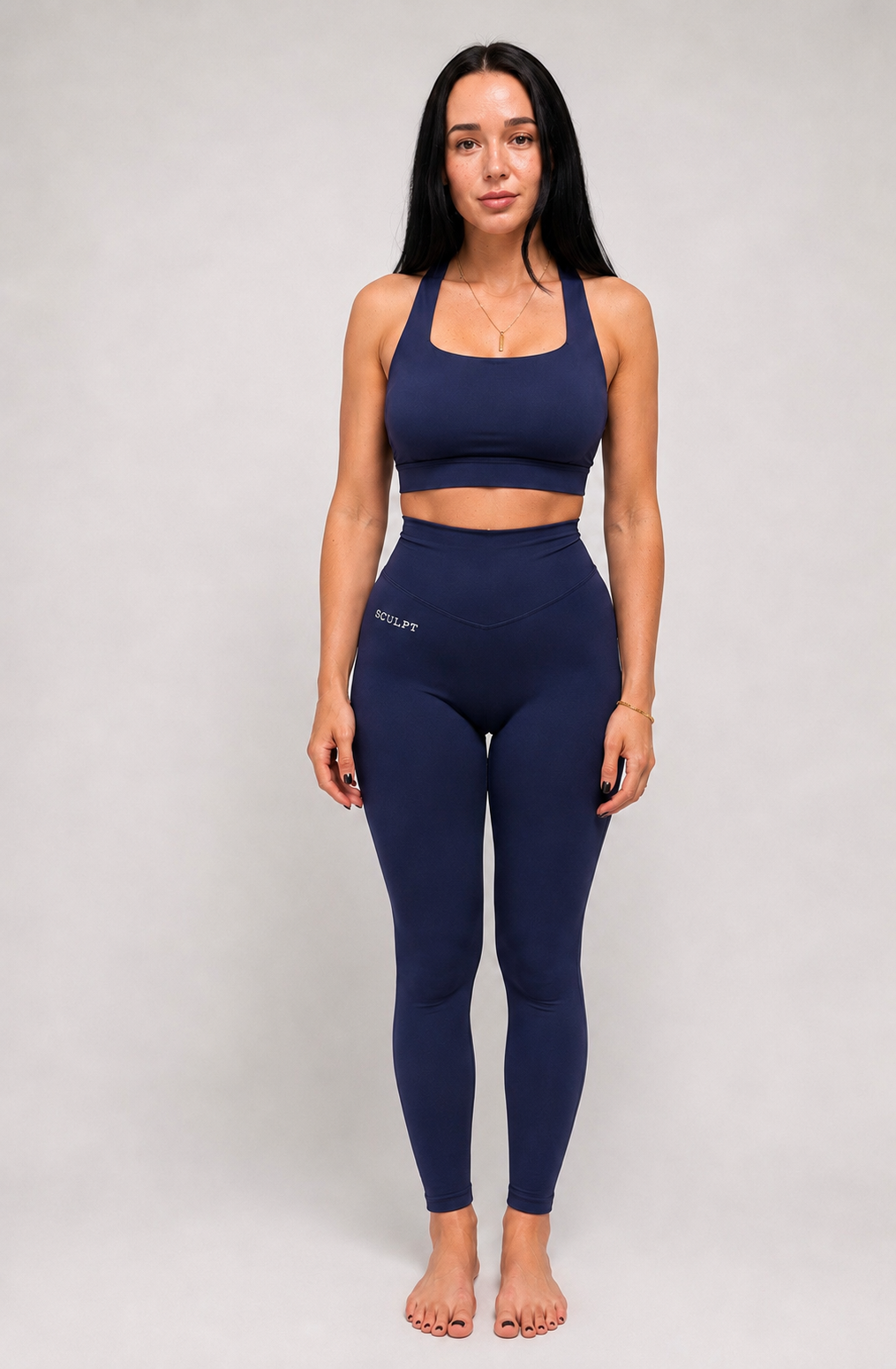 SCULPT contour Halter bra - Navy